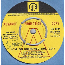 Maxine Nightingale Love On Borrowed Time / It's That Hurtin' Thing USED VINYL 7INCH 45 RPM SINGLE PROMO