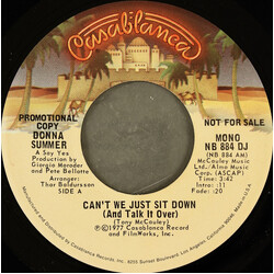Donna Summer Can't We Just Sit Down (And Talk It Over) USED VINYL 7INCH 45 RPM SINGLE PROMO STEREO MONO
