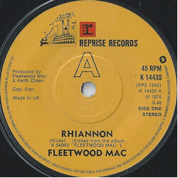 Fleetwood Mac Rhiannon USED VINYL 7INCH 45 RPM SINGLE