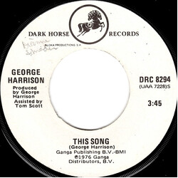George Harrison This Song Vinyl 7" USED