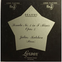 Julius Katchen Brahms Sonata No.3 in F Minor Opus 5 Vinyl LP USED
