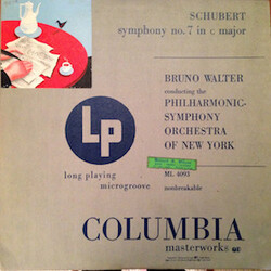 Franz Schubert / Bruno Walter / The New York Philharmonic Orchestra Symphony No. 7 In C Major Vinyl LP USED