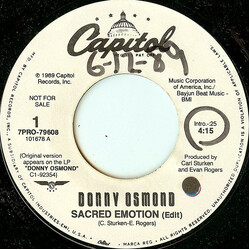 Donny Osmond Sacred Emotion USED VINYL 7INCH 45 RPM PROMO