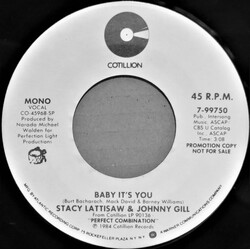 Stacy Lattisaw / Johnny Gill Baby It's You USED VINYL 7INCH 45 RPM SINGLE PROMO STEREO MONO