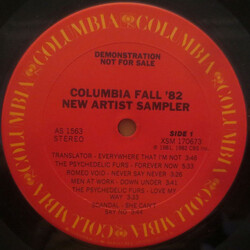 Various Columbia Fall '82 New Artists Sampler Vinyl LP USED