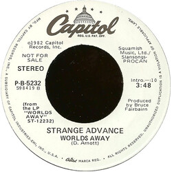 Strange Advance Worlds Away USED VINYL 7INCH 45 RPM PROMO STYRENE STEREO