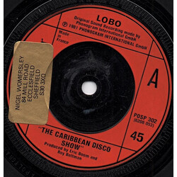Lobo The Caribbean Disco Show USED VINYL 7INCH SINGLE 45 RPM