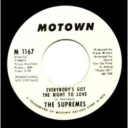 The Supremes Everybody's Got The Right To Love USED VINYL 7INCH 45 RPM PROMO