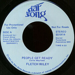 Fletch Wiley People Get Ready USED VINYL 7INCH PROMO