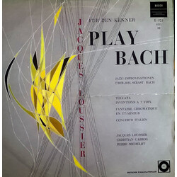 Jacques Loussier Play Bach (Jazz Improvisationen Über Joh. Sebast. Bach) Vinyl LP USED