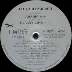 DJ Quicksilver Planet Love / Adagio USED VINYL 12INCH 45 RPM