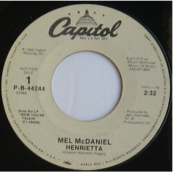 Mel McDaniel Henrietta USED VINYL 7INCH 45 RPM PROMO