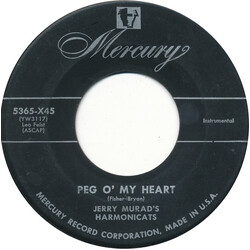 Jerry Murad's Harmonicats Peg O' My Heart USED VINYL 7INCH 45 RPM