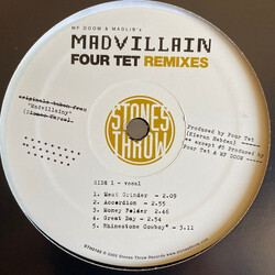 Madvillain Four Tet Remixes USED VINYL 12INCH EP