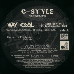 Crooked I / B-Legit / Mr. Tan Way Cool USED VINYL 12INCH PROMO SINGLE