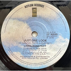 Linda Ronstadt Just One Look USED VINYL 7INCH 45 RPM SINGLE