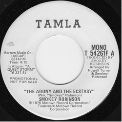 Smokey Robinson The Agony And The Ecstasy USED VINYL 7INCH 45 RPM PROMO MONO