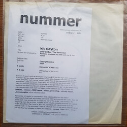Kit Clayton Grey Amber (The Remixes) USED VINYL 12INCH WHITE LABEL