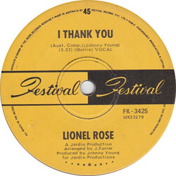 Lionel Rose I Thank You / Pick Me Up On Your Way Down USED VINYL 7INCH 45 RPM SINGLE