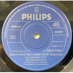 The New Seekers What Have They Done To My Song Ma? USED VINYL 7INCH 45 RPM SINGLE MONO