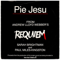 Sarah Brightman / Paul Miles-Kingston Pie Jesu Vinyl 7" USED