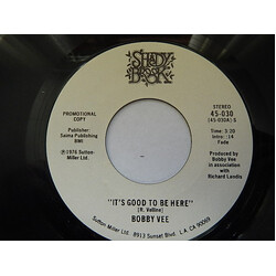 Bobby Vee It's Good To Be Here USED VINYL 7INCH 45 RPM SINGLE PROMO STEREO MONO