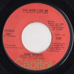 Anne Murray You Won't See Me USED VINYL 7INCH 45 RPM SINGLE