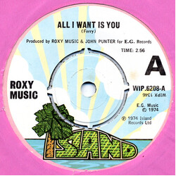 Roxy Music All I Want Is You USED VINYL 7INCH SINGLE