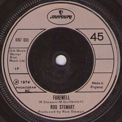Rod Stewart Farewell USED VINYL 7INCH 45 RPM SINGLE