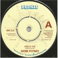 Gene Pitney Hold On / Running Away From Love Vinyl 7" USED