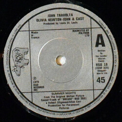 John Travolta / Olivia Newton-John Summer Nights USED VINYL 7INCH 45 RPM