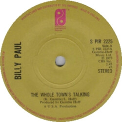 Billy Paul The Whole Town's Talking USED VINYL 7INCH SINGLE 45 RPM