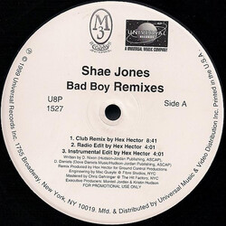 Shae Jones Bad Boy (Remixes) VINYL 12" USED