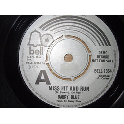 Barry Blue Miss Hit And Run USED VINYL 7INCH 45 RPM SINGLE PROMO