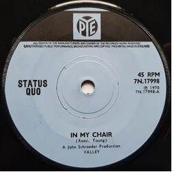 Status Quo In My Chair USED VINYL 7INCH 45 RPM SINGLE