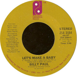 Billy Paul Let's Make A Baby / My Head's On Straight USED VINYL 7INCH 45 RPM