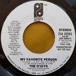 The O'Jays My Favorite Person USED VINYL 7INCH 45 RPM PROMO STEREO
