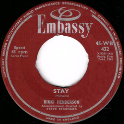 Rikki Henderson Stay / Are You Lonesome Tonight? USED VINYL 7INCH 45 RPM