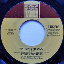 Eddie Kendricks Intimate Friends / Baby USED VINYL 7INCH 45 RPM SINGLE STYRENE
