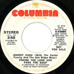 Johnny Cash / The Carter Family / The Oak Ridge Boys Praise The Lord And Pass The Soup Vinyl 7" USED