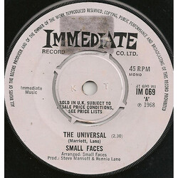 Small Faces The Universal USED VINYL 7INCH 45 RPM SINGLE MONO