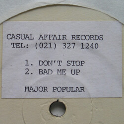 Major Popular Don't Stop Vinyl 12" USED