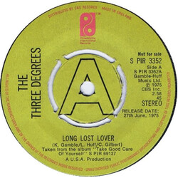 The Three Degrees Long Lost Lover USED VINYL 7INCH 45 RPM PROMO
