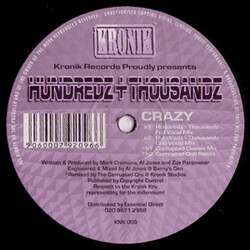 Hundredz & Thousandz Crazy USED VINYL 12INCH