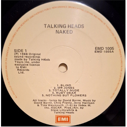 Talking Heads Naked Vinyl LP USED