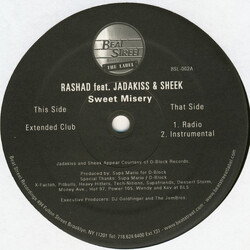 Rashad Thomas / Jadakiss / Sheek Louch Sweet Misery (Remix) USED VINYL 12INCH 33 S RPM