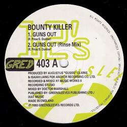 Bounty Killer / The Music Works Crew Guns Out / Guns Out Riddim USED VINYL 12INCH 45 RPM