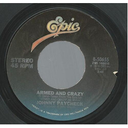 Johnny Paycheck The Outlaw's Prayer / Armed And Crazy USED VINYL 7INCH 45 RPM SINGLE REPRESS STYRENE STEREO