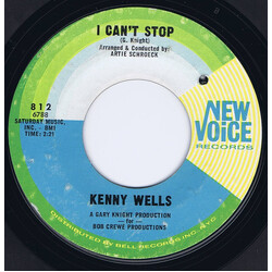 Kenny Wells I Can't Stop USED VINYL 7INCH 45 RPM SINGLE