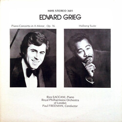 Edvard Grieg / Rico Saccani / The Royal Philharmonic Orchestra / Paul Freeman (3) Piano Concerto In A Minor, Op. 16 / Holberg Suite Vinyl LP USED